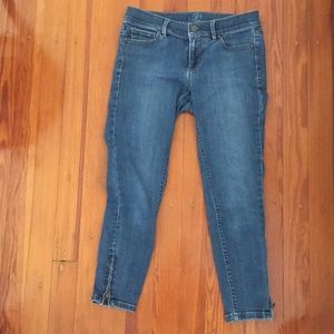 Loft cropped ankle skinny jeans